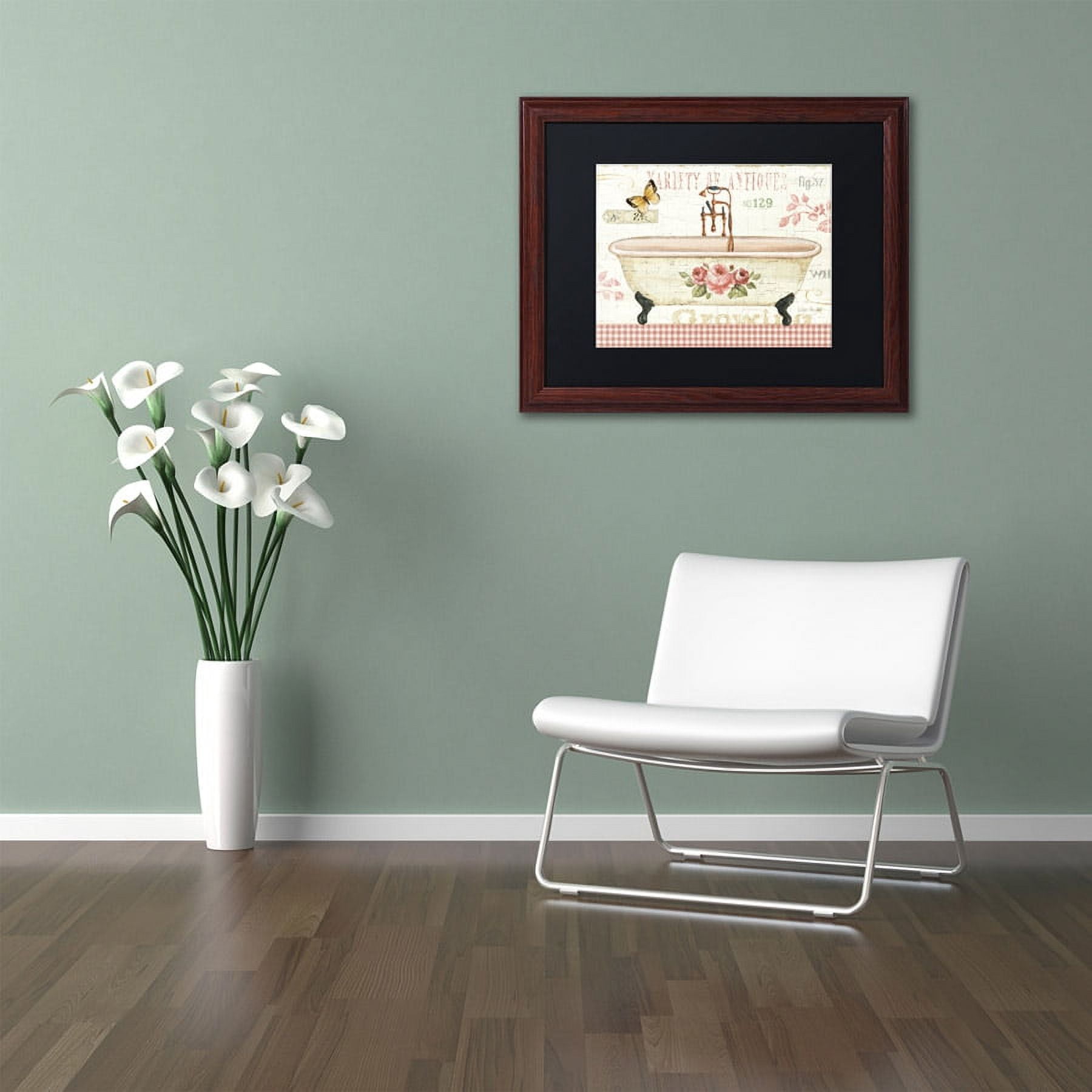 Trademark Fine Art "Rose Garden III no Border" Canvas Art by Lisa Audit, Black Matte, Wood Frame