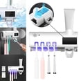 thumbnail image 1 of Soporte Almacenamiento Cepillo Dientes UV Desinfectante Solar para Baño (botones Blancos), 1 of 9