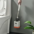 thumbnail image 2 of Wall-Mounted Toilet Brush with Angled Bristles, Bathroom Hygiene Tool for Tight Spaces, Includes Drip-Free Base & Durable Handle, 2 of 9