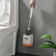 thumbnail image 1 of Fiudx Escobillero con Mango Largo Ergonómico, Diseño Compacto, Depósito de Agua Extraíble, Cerdas Suaves de Alta Densidad, Organizador de Baño, Multiusos, Color Verde y Naranja, 48 X 10,5 X 8 Cm., 1 of 6