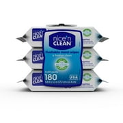 Nice N Clean Plant-Based Flushable Wet Wipes, 3 Flip-Top Packs (180 Total Wipes)