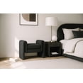 thumbnail image 2 of Meridian Furniture Stylus Black Fabric Bench, 2 of 7