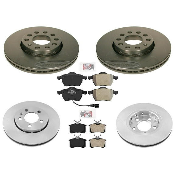 Performance Disc Brake Rotors Brake Pads for Audi TT 00-06 1.8 Vented Rear