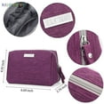 thumbnail image 5 of BadPiggies Small Makeup Bag Zipper Pouch Travel Cosmetic Organizer Water Resistant for Women and Girls (Purple), 5 of 8