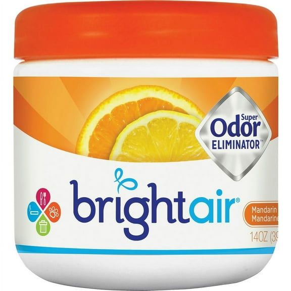 Bright Air Super Odor Eliminator Air Freshener - 14 oz - Mandarin Orange, Fresh Lemon - 60 Day - 1 Each | Bundle of 5 Each
