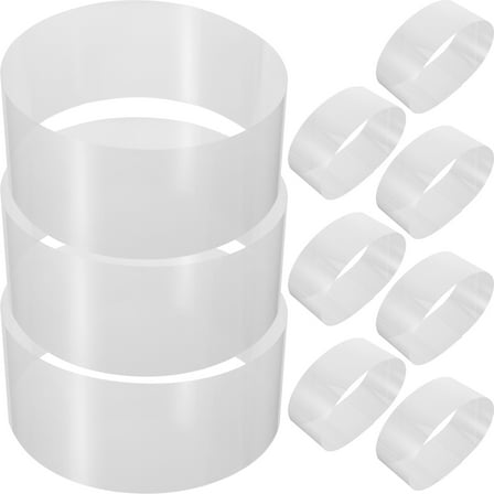 100 Sheets Birthday Cake Decoration Chocolate Cake Transparent Mousse Cake Collar DIY Cake Collar Cake Package Supplies