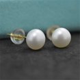 thumbnail image 3 of Pendientes de perlas naturales de agua dulce para mujer, aretes de Plata de Ley 925 auténtica, Perla blanca cultivada, joyería al por mayor, 3 of 4