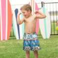thumbnail image 4 of FORMRS Boys Swim Trunks Quick Dry Mesh Liner Boardshorts Sizes XS-XL, Purple Seaside, 4 of 7