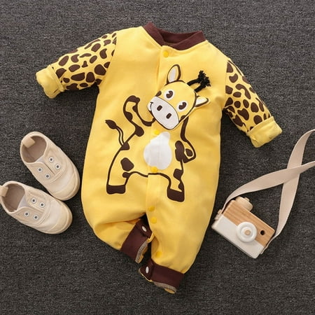 

ins cartoon newborn baby jumpsuit spring and autumn Net red baby ha clothes climbing suit generation of hair
