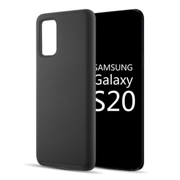 Samsung Galaxy S20 (6.2") Phone Case Shock Absorbing [Black] Hybrid 2 in 1 Rubber Silicone TPU & PC Rugged Armor Bumper Grip Sturdy Hard Case with Reinforced Corner Slim Cover for Samsung Galaxy S20