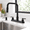 2-Black, variant on 4 Hole Black Kitchen Faucet with Pull Down Sprayer, 8 Inch Center, 1-Black