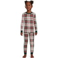 thumbnail image 5 of Jolly Jammies Boys and Girls Unisex Holiday Plaid Long Sleeve Top and Pants Pajama Set, 2-Piece, Sizes 4-14, 5 of 6