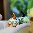 thumbnail image 2 of Mini Pumpkin Statue Hand Blown from Glass - Vegetable Decor for Thanksgiving and Halloween Table Centerpieces - K, 2 of 4