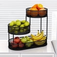 thumbnail image 2 of Multi Layer Fruit Bowl, 3-Tier Open Mesh Design For Organizing Fruits With Space-Saving Structure, Living Room Coffee Table Home Use Decoration And Storage, 2 of 8