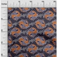 thumbnail image 2 of oneOone Cotton Cambric Dark Blue Fabric Asian Japanese Koi Fish Sewing Material Print Fabric By The Yard 56 Inch Wide, 2 of 4