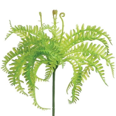 8 in. Soft Pe Mini Fern Stem Pick, Green - Pack of 12