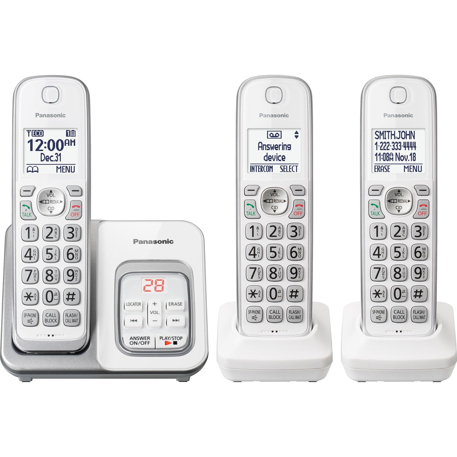 Panasonic Expandable Cordless Phone with Call Block and Answering