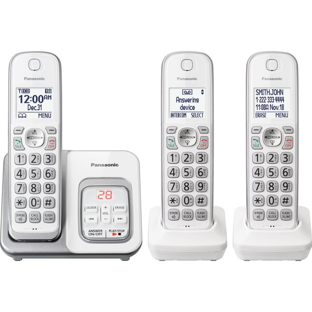 Panasonic Expandable Cordless Phone with Call Block and Answering