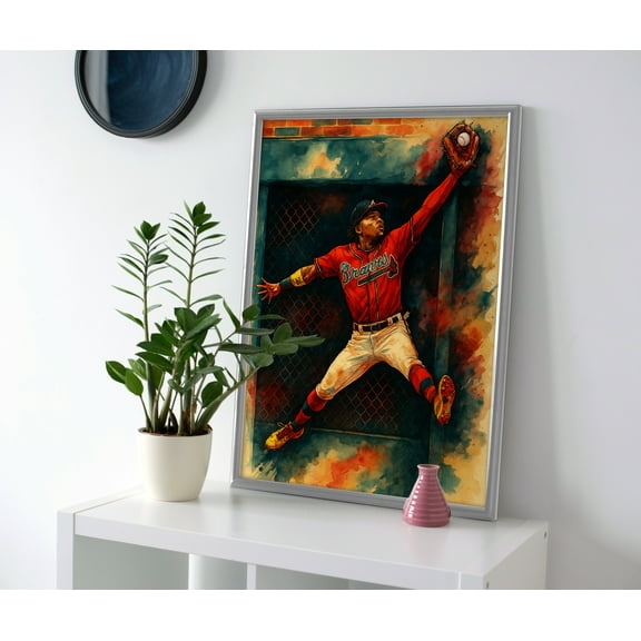 Ronald Acuna Jr Catch Poster or Canvas Wall Art