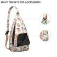 thumbnail image 4 of Owl Print Crossbody Sling Bag - Fashionable Night Owl Design Shoulder Backpack with Layered Storage Pockets, 4 of 4