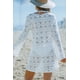 thumbnail image 1 of ABPHQTO Vestido playero estilo túnica con encaje y botones blancos para mujer, 1 of 5