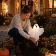 thumbnail image 7 of Halloween Outdoor Yard Decorations Solar Powered Ghost Ground Stakes with Colorful LED String Lights, Spooky Garden Markers for Holiday Yard Decor, 7 of 7