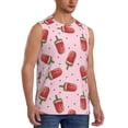 thumbnail image 2 of Daiia Watermelon Ice Cream Printed Men's Tank Tops,Casual Soft Sleeveless Gym Muscle Shirts Bodybuilding Tee-X-Large, 2 of 8