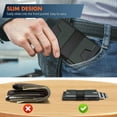 thumbnail image 3 of Slim Card Holder, Minimalist Pop Up Wallet for Men | RFID Blocking, Cash Band, 12+ Cards Storage (Black), 3 of 7