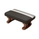 thumbnail image 2 of Reposapiés con patas de madera, taburete rectangular, taburete acolchado, otomano pequeño Negro, 2 of 9