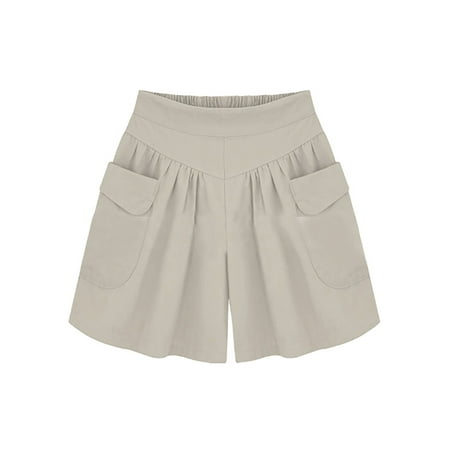 EFINNY Plus Size Women Summer Wide Leg Shorts Pants