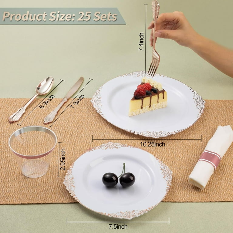 Table Setting Disposable Dinnerware For Weddings Wedding Plates