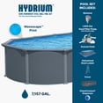 thumbnail image 4 of Bestway Hydrium 24' x 12' x 52" Steel Side Wall Above Ground Pool w/ Sand Pump & Accessories, 4 of 9