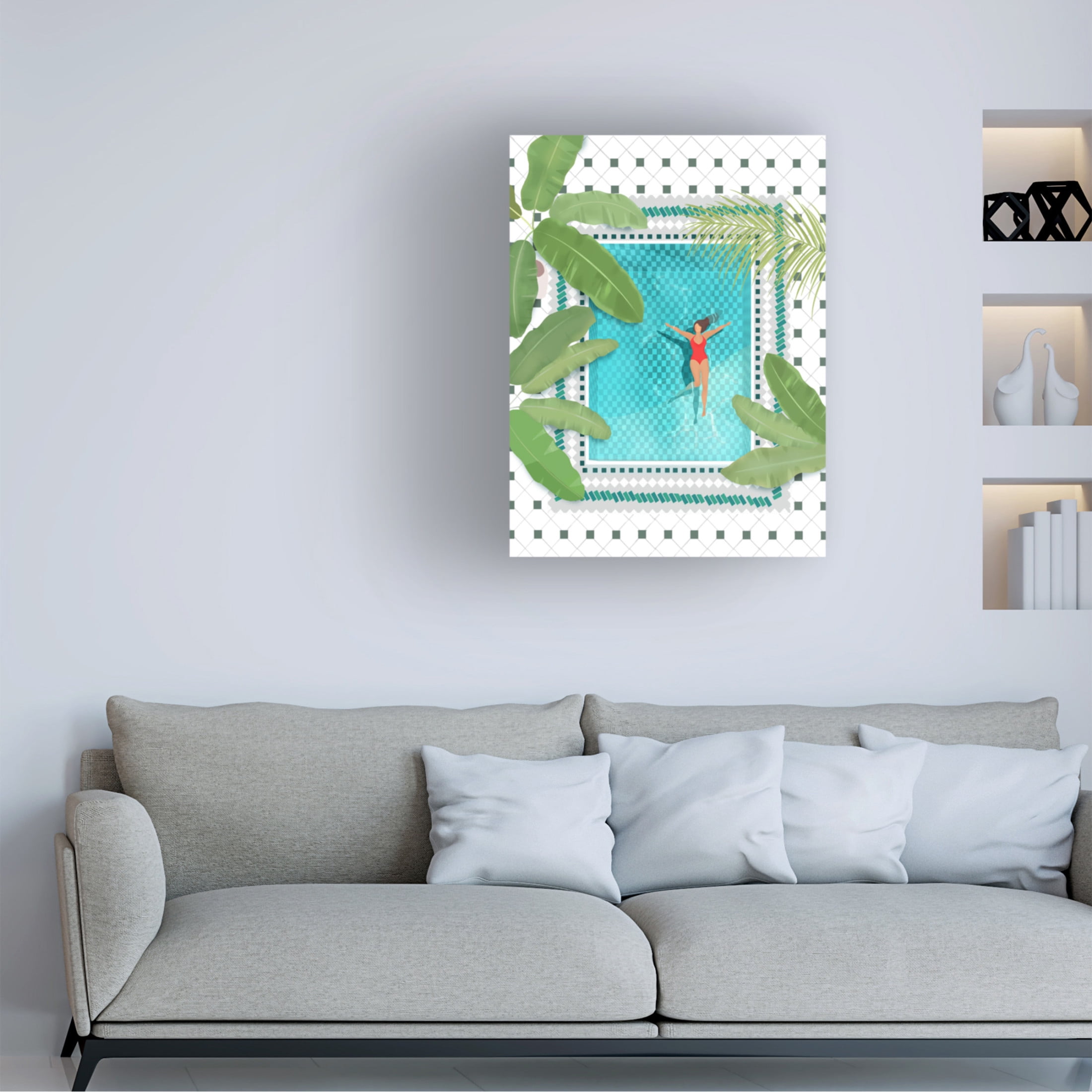 Trademark Fine Art Petra Lizde  Riad Pool Canvas Wall Art