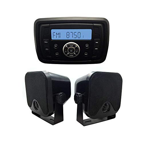 Herdio Marine Stereo Receiver Speaker Kit inDash LCD Digital Console