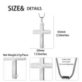 thumbnail image 2 of Jewmon Bible Verse Cross Necklace for Women Stainless Steel Jesus Christ Crucifix Cross Pendant Chain Catholic Jewelry Christams Day Gifts for Him, 2 of 8