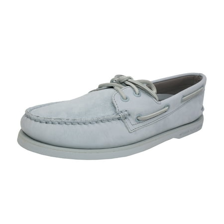 Sperry Men's Gold Cup A/O Nubuck Pearl Blue Leather Loafers & Slip-On - 8M
