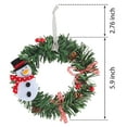 thumbnail image 4 of Spencer 6 Pack 6" Artificial Christmas Wreath Green Wintry Pine Hanging Wreaths for Front Door Wall Window Home Holiday Decor Xmas Ornaments, 4 of 6