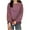 Purple, variant on Ashirexll Long Sleeve Shirts for Winter Tops for Casual Round Neck Solid Color Loose Fitting Pullover Shirt Top