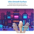 thumbnail image 5 of Purple Japanese City Gaming Mouse Pad XL 31.5×11.8 in Retro Pixel Neon Vaporwave Anime Street Extended Mousepad 30X80cm with Non-Slip Rubber Base Stitched Edge Large Desk Mat for Gamer Office Desk, 5 of 6
