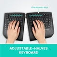 thumbnail image 4 of PERIBOARD-624B - Wireless Ergonomic Split Keyboard - Flat Keys - Adjustable Tilt Angle - US English Layout, 4 of 8