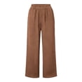 thumbnail image 7 of Palazzo Pants for Women Asymmetrical Wrap Button Wide Leg Pants with Pockets Plus Size Fashion Clothing, 7 of 7