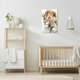 thumbnail image 3 of ZHONGYUTONG Lion Canvas Wall Art Lion Family Picture Prints Lion and Lioness Paintings Watercolor Animals Artwork Home Decor Framed (12.00" x 18.00"), 3 of 6