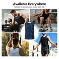 thumbnail image 7 of Bixox Men's Snowflake Dark Blue Printed Shirt Sleeveless Fitness Tank Top-Small, 7 of 7