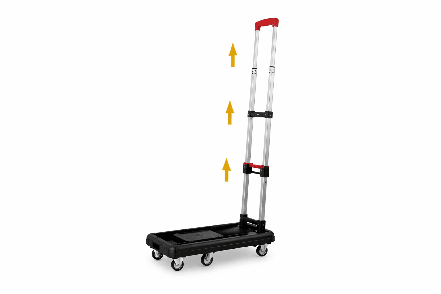Folding Hand Truck with Telescoping Handle, 300 lb Capacity Adjustable Dolly, Heavy-Duty Portable Utility Cart for Moving Boxes, Luggage and Equipment