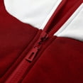 thumbnail image 4 of Mens Winter Sweaters Clearance, Velvet Christmas Antlers Hooded Color Block Sweater Jacket, 4 of 5