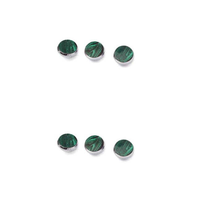 Greeniant 3 piezas de botones de saxofón, trompeta, superficie lisa, accesorios de piedra, pieza de reparación, decoración, llave de latón, Cromo 2piezas