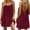 Wine, variant on Sentmoon Casual Dresses for Women Women's Sundresses Solid Color Backless Stretchy Loose Fit Spaghetti Strap Comfy Summer Dresses for Women 2026 for Beach and Vacation S-3XL