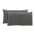 thumbnail image 2 of (4 pack) Mainstays Extra Soft Jersey Pillowcase Set, Standard/Queen, Charcoal Grey, 2 Pieces, 2 of 6