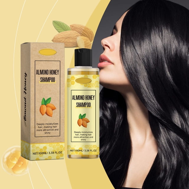 Fiudx Champú de Miel y Almendras, Alimento Nutritivo y Nutritivo En Cabello, Fórmula Suave En Tipo de Cabello, Restaura En Brillo En Uso Diario, Apto para Lavados Frecuentes, Suaviza En Cabello, 100