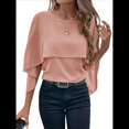thumbnail image 2 of Sudadera Holgada de Verano con Mangas Abullonadas y Cuello Redondo de para Mujer, Informal y Elegante Melocotón XXXL, 2 of 10